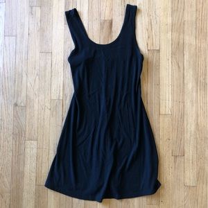 90’s vintage nylon tank mini dress black size medium